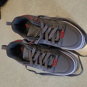 HEELYS Youth 6 like new gray red